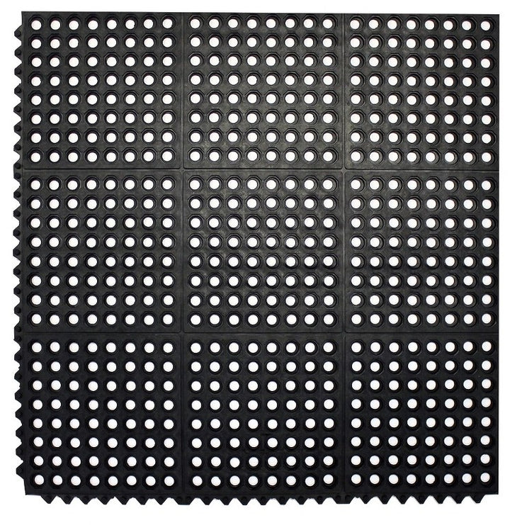 Interlocking Link Rubber Floor Mat - Select Size: 1 Pack, 4 Pack