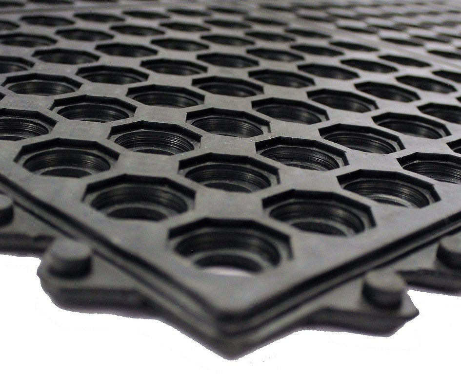 Interlocking Link Rubber Floor Mat - Select Size: 1 Pack, 4 Pack