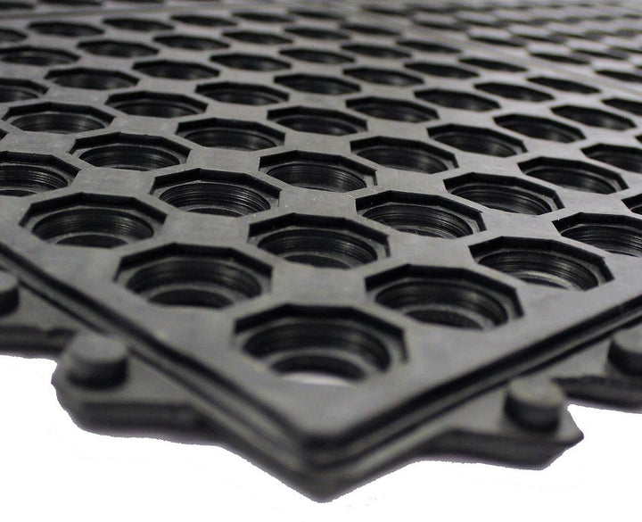 Interlocking Link Rubber Floor Mat - Select Size: 1 Pack, 4 Pack