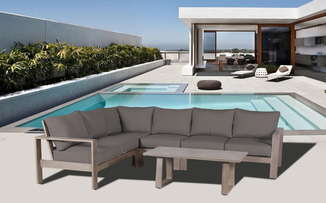 Aruba 5-Piece Outdoor Patio Furniture Sectional Set