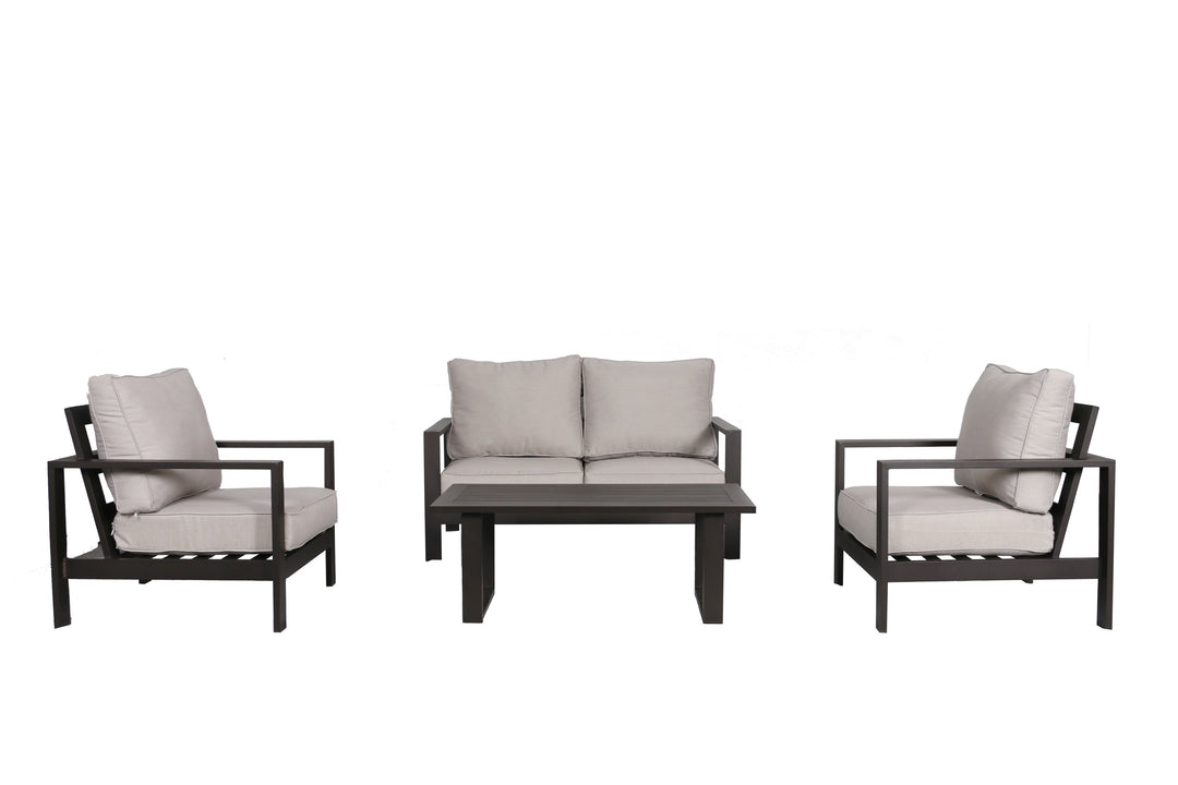 Atlantis Outdoor Patio Furniture Love Seat and Club Chair Set