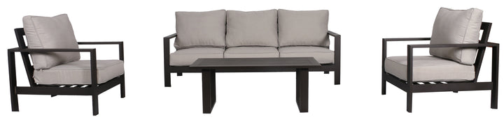 Atlantis Outdoor Patio Furniture Two Sofa Chairs and Club Chair Set