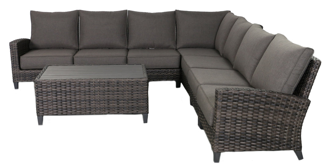 Barbados 7-Piece Outdoor Patio Furniture Sectional Set Frame
