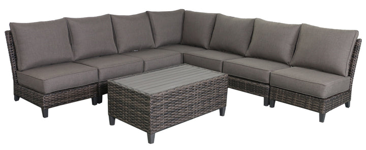 Barbados 7-Piece Outdoor Patio Furniture Sectional Set Frame