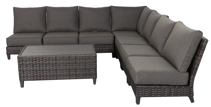 Barbados 7-Piece Outdoor Patio Furniture Sectional Set Frame