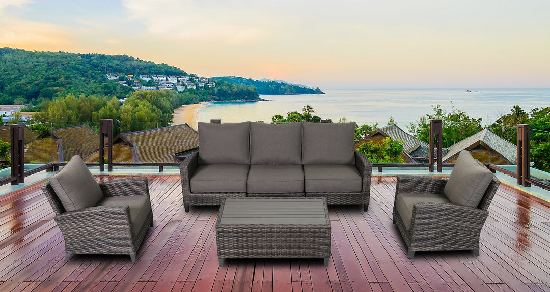Barbados 3-Piece Outdoor Patio Furniture Couch Set