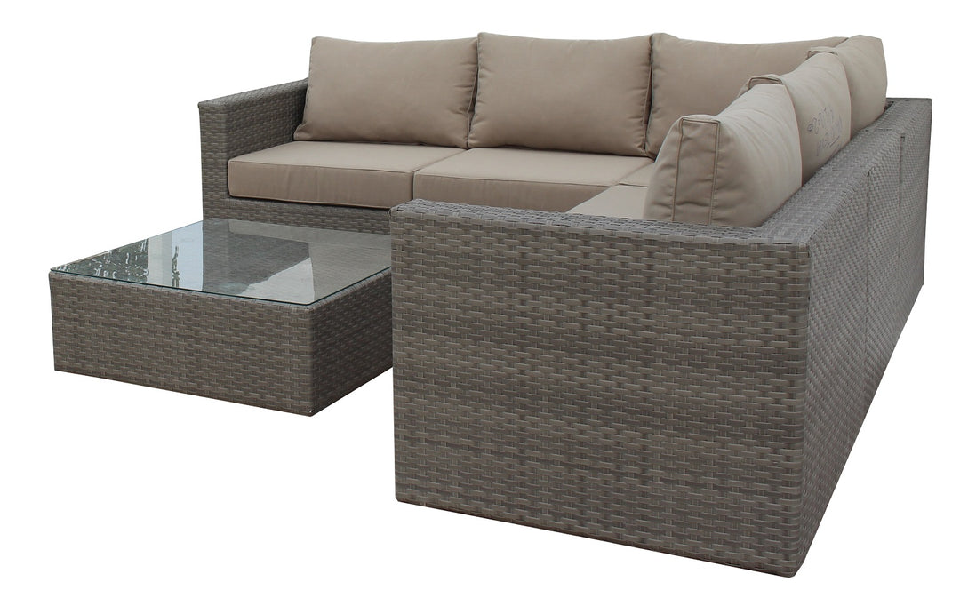 Miami Outdoor Patio Furniture 5-Piece Sectional Set