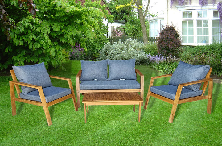 Fiji 4-Piece Outdoor Conversation Patio Furniture Set