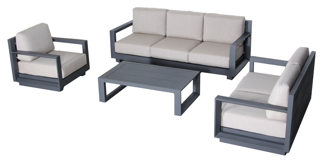 Paris Outdoor 4-Piece Deep Seating Set Patio Furniture