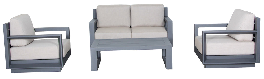 Paris Outdoor 4-Piece Patio Furniture Love Seat Set