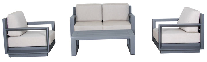 Paris Outdoor 4-Piece Patio Furniture Love Seat Set