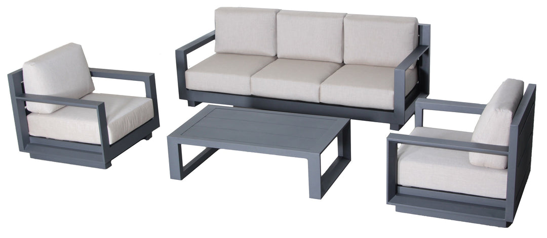 Paris Outdoor 4-Piece Patio Furniture Conversation Set