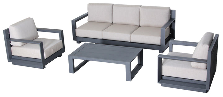 Paris Outdoor 4-Piece Patio Furniture Conversation Set