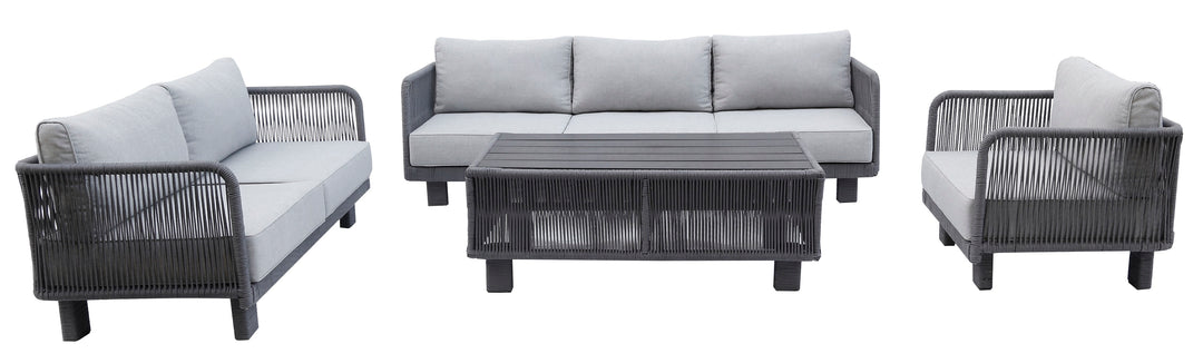 Cancun 4-Piece Outdoor Patio Furniture Deep Seating Set