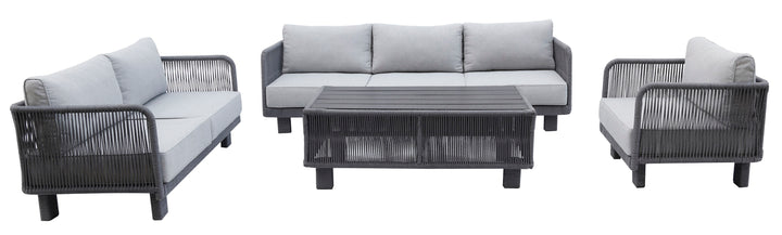 Cancun 4-Piece Outdoor Patio Furniture Deep Seating Set