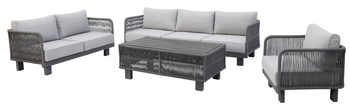 Cancun 4-Piece Outdoor Patio Furniture Deep Seating Set