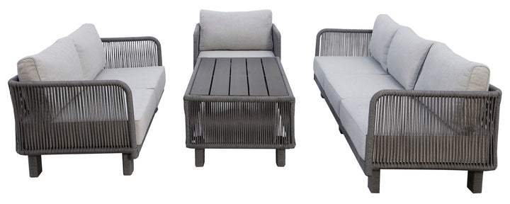 Cancun 4-Piece Outdoor Patio Furniture Deep Seating Set