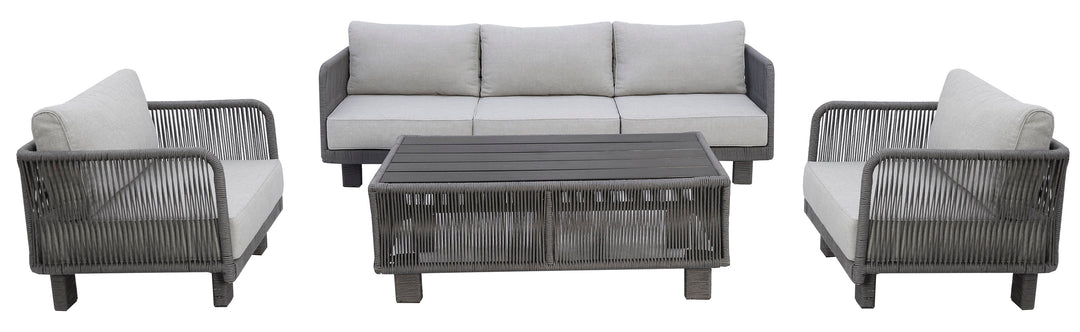 Cancun 4-Piece Outdoor Patio Conversation Sofa Set