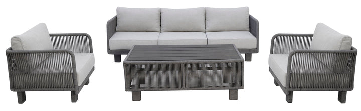 Cancun 4-Piece Outdoor Patio Conversation Sofa Set