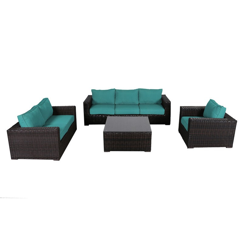 Santa Monica Outdoor Patio Furniture Deep Seating Set