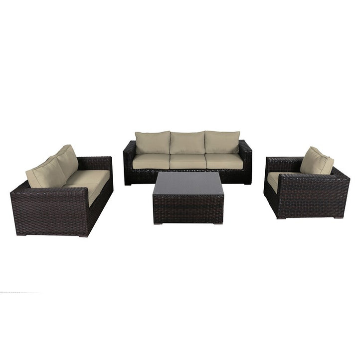Santa Monica Outdoor Patio Furniture Deep Seating Set