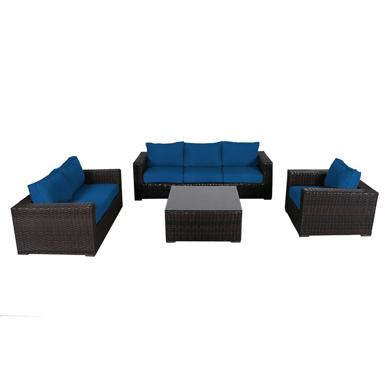 Santa Monica Outdoor Patio Furniture Deep Seating Set