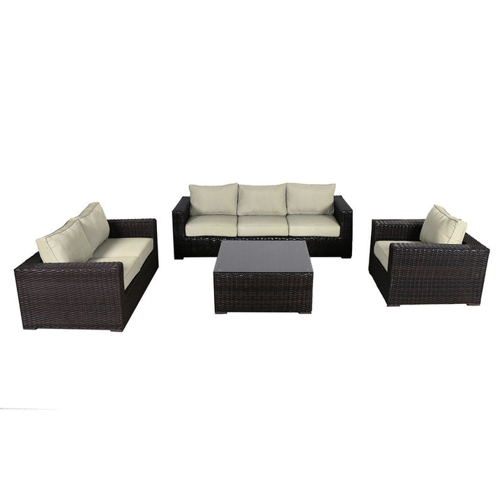 Santa Monica Outdoor Patio Furniture Deep Seating Set