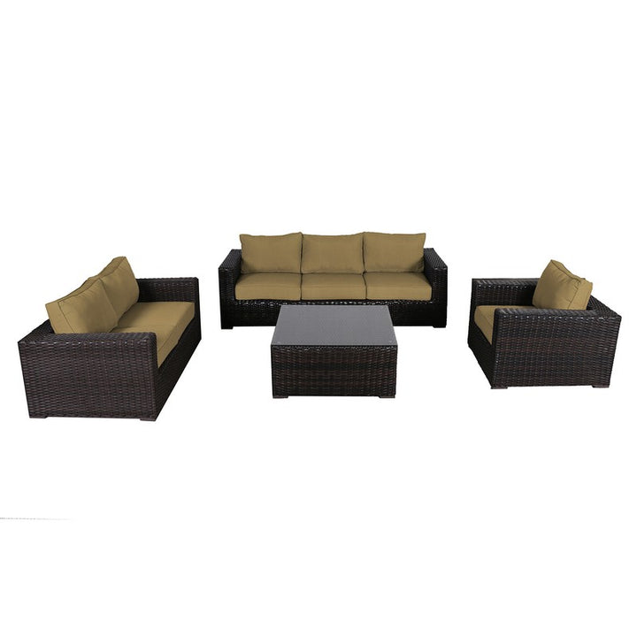 Santa Monica Outdoor Patio Furniture Deep Seating Set