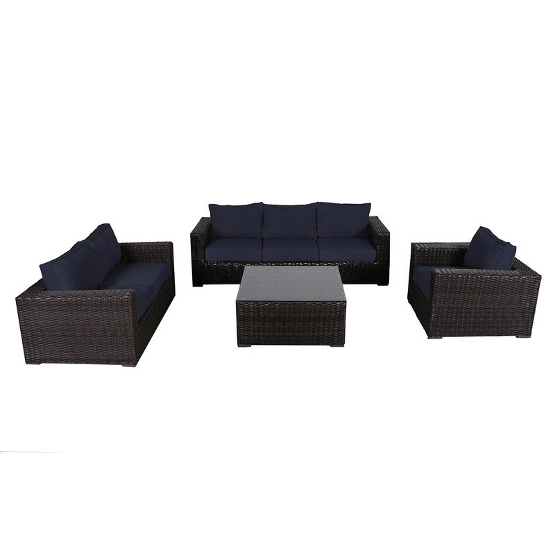 Santa Monica Outdoor Patio Furniture Deep Seating Set