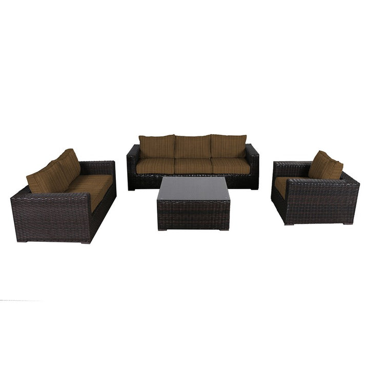 Santa Monica Outdoor Patio Furniture Deep Seating Set