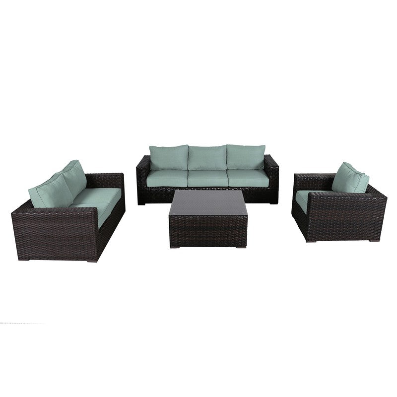Santa Monica Outdoor Patio Furniture Deep Seating Set