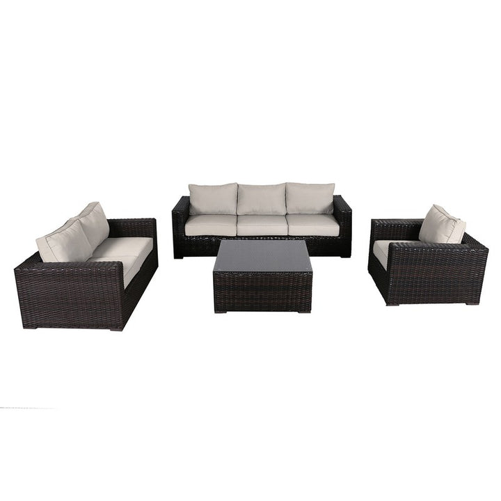 Santa Monica Outdoor Patio Furniture Deep Seating Set