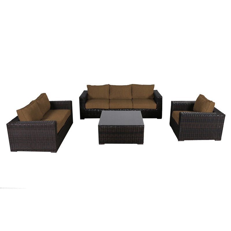 Santa Monica Outdoor Patio Furniture Deep Seating Set