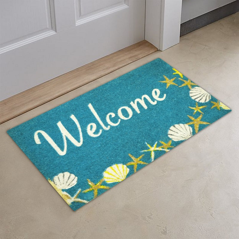 Seaside Shells Coco Coir Doormat