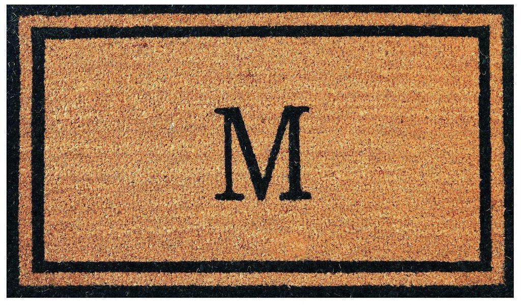 Monogrammed Letter Coco Coir Doormat