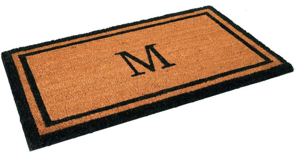 Monogrammed Letter Coco Coir Doormat