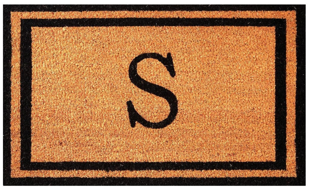 Monogrammed Letter Coco Coir Doormat