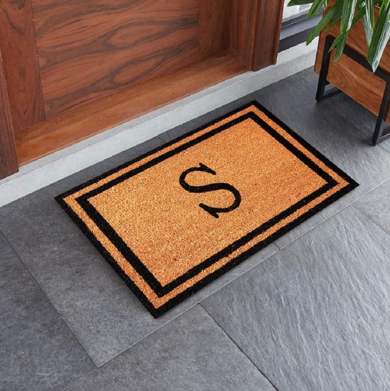 Monogrammed Letter Coco Coir Doormat