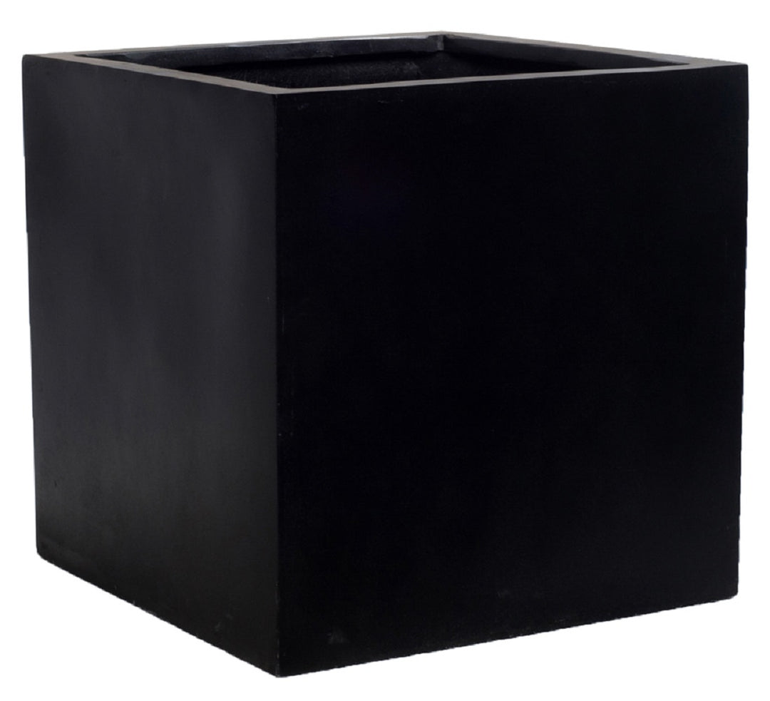 Block Square Planter Pot Indoor Outdoor Fiberstone Planter Box