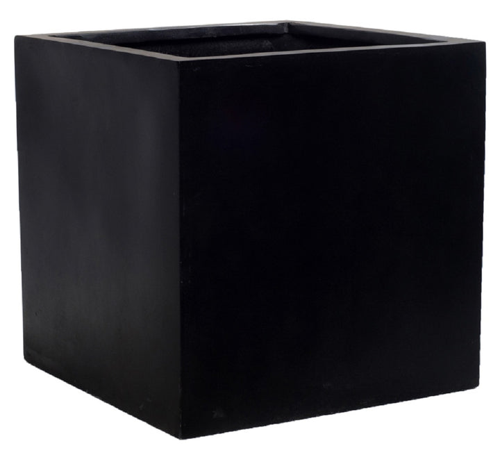 Block Square Planter Pot Indoor Outdoor Fiberstone Planter Box
