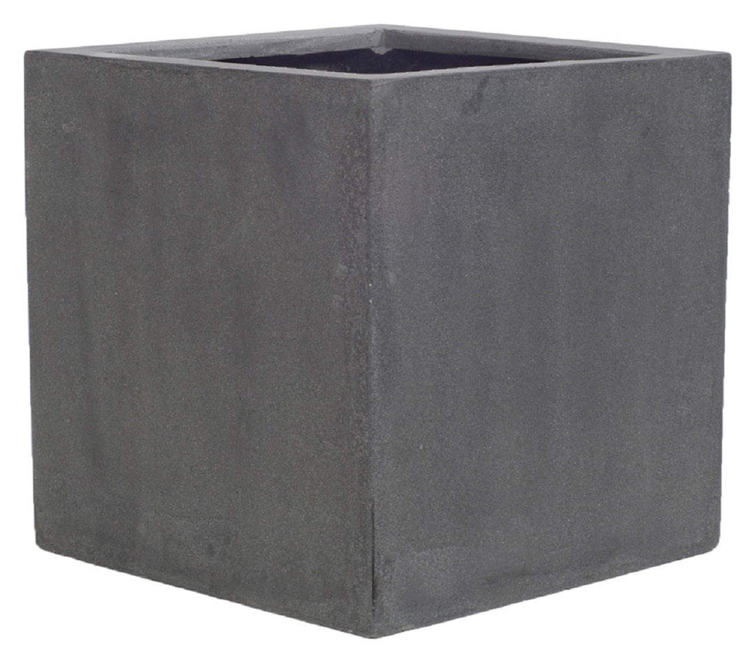 Block Square Planter Pot Indoor Outdoor Fiberstone Planter Box
