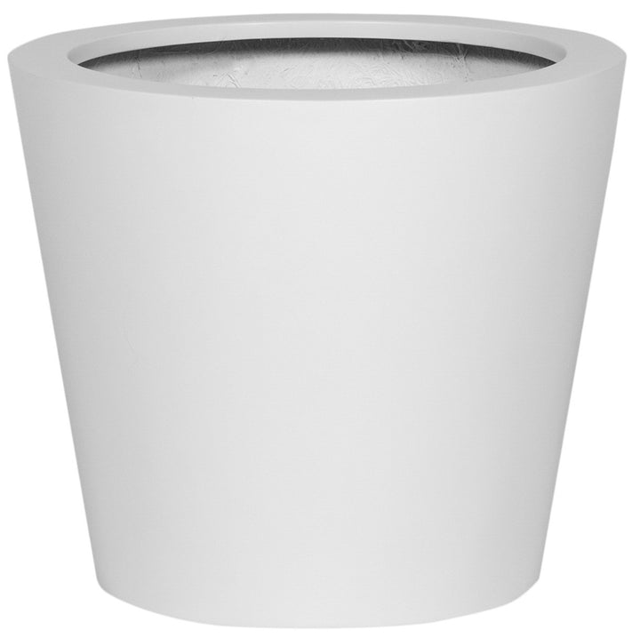 Bucket Round Planter Pot Indoor Outdoor Fiberstone Planter Box