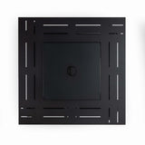 28" Square Steel Propane Fire Pit Table with Wicker-Style Finish, 50,000 BTU, Black, Includes Volcanic Stones & Lid