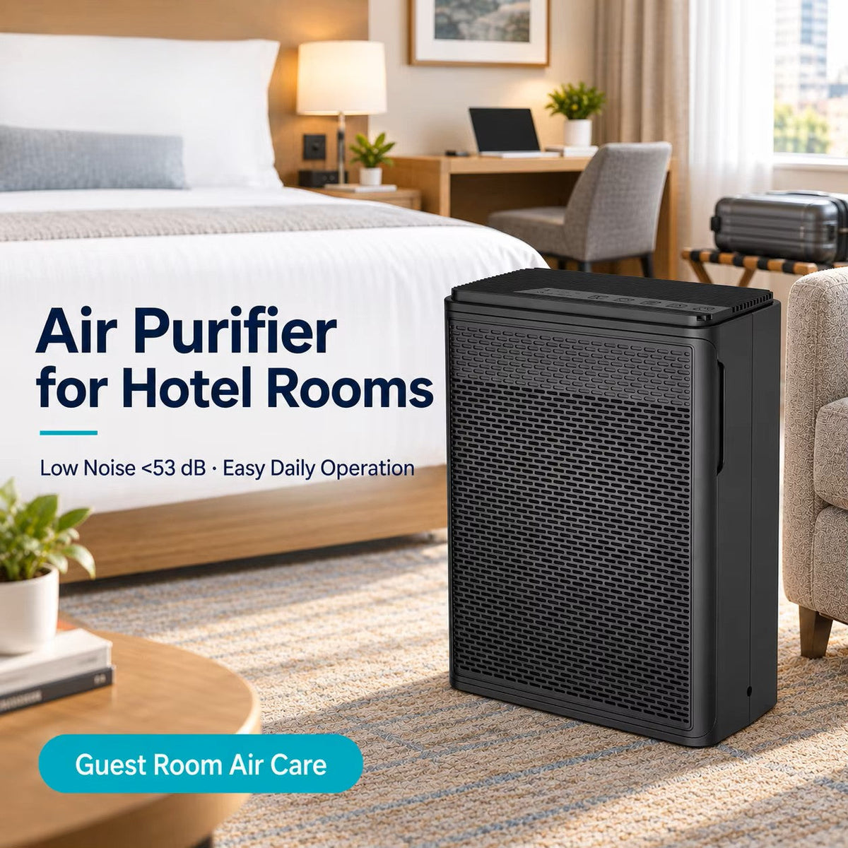 HEPA Air Purifier for Home Bedroom and Pets 165 CFM with 3 Speeds