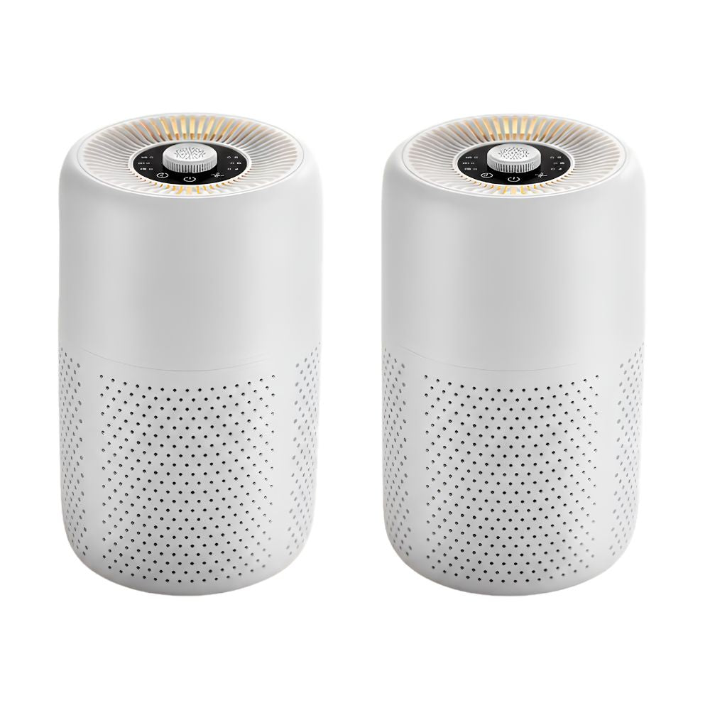 Desktop H13 HEPA Air Purifier with Aroma Pad and Night Light - 2 Pack