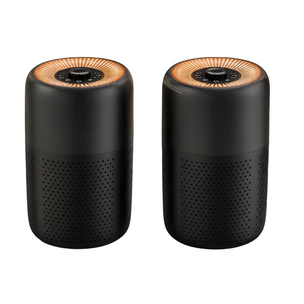 Desktop H13 HEPA Air Purifier with Aroma Pad and Night Light - 2 Pack