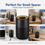 Desktop H13 HEPA Air Purifier with Aroma Pad and Night Light - 2 Pack