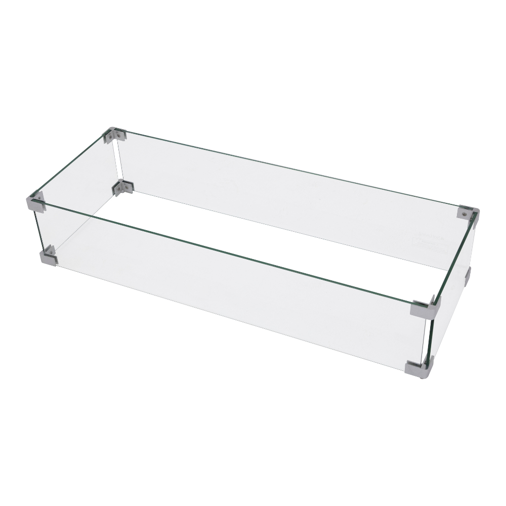 Westwood Fire Pit Tempered Clear Glass Wind Screen
