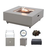 Propane Fire Pit Table Outdoor 50,000 BTU Firepits for Outside CSA Certified