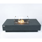 Cannes Outdoor Dark Grey Fire Pit Table - Select Fuel Type